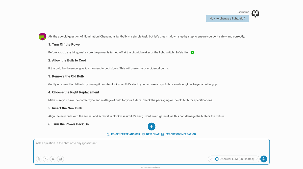chat LLM answer