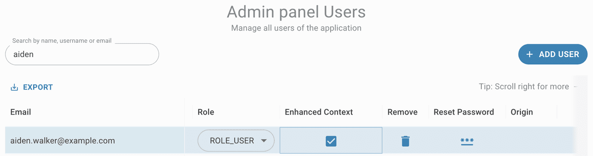 Enhance Context Admin Panel