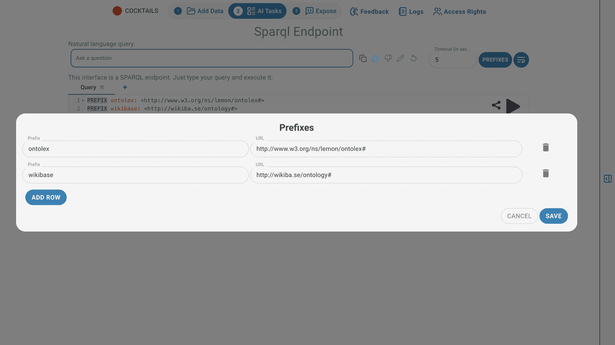 sparql prefixes