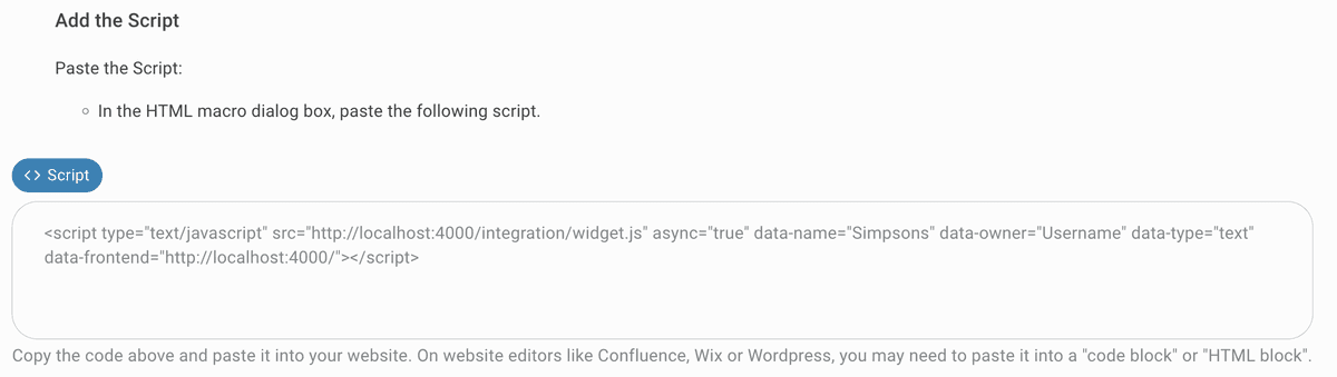 Confluence Script