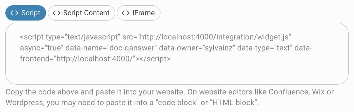export snippet
