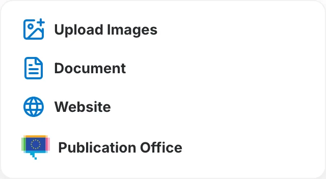 chat LLM add files menu