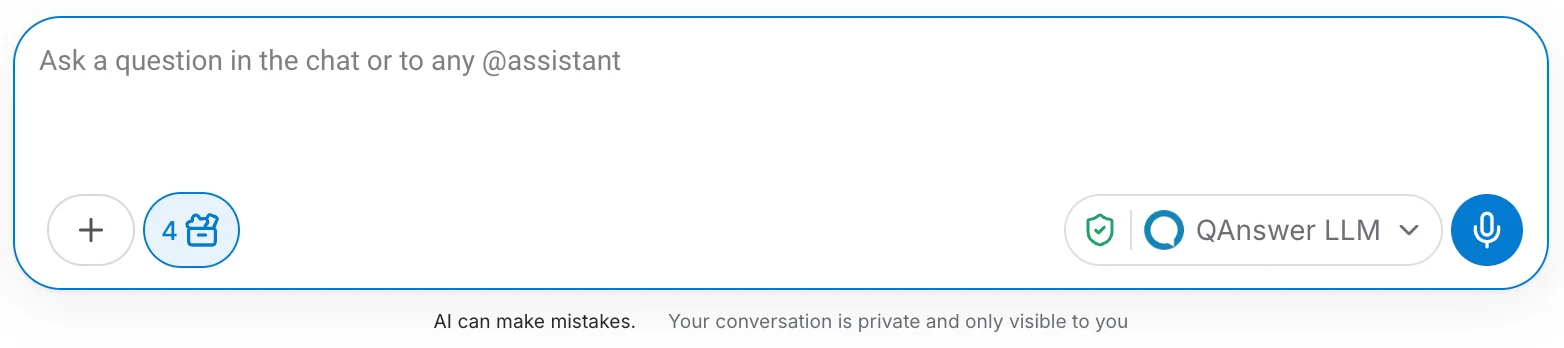 chat LLM chat bar