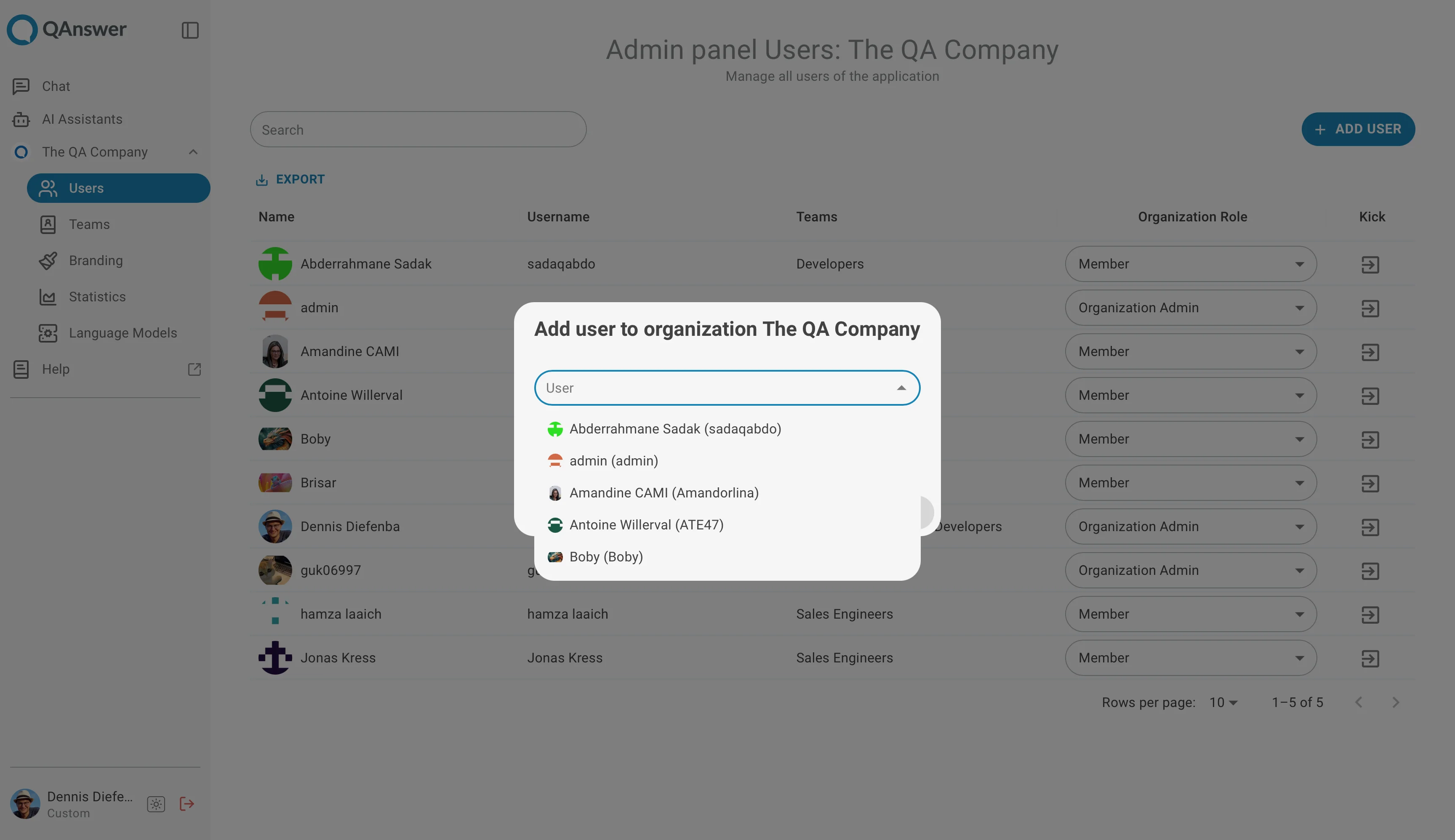 manage users
