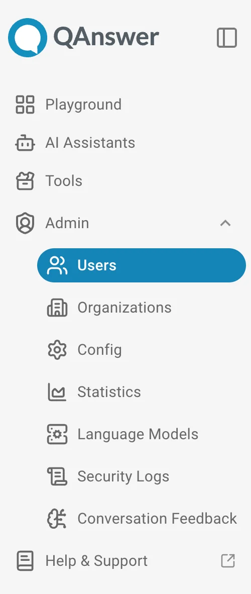 admin navbar users