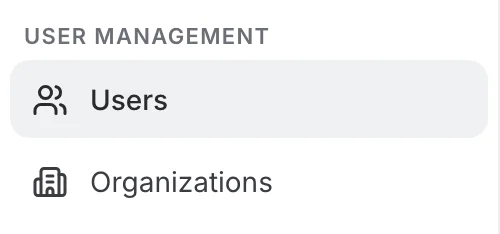 Users under User Management in the administration menu