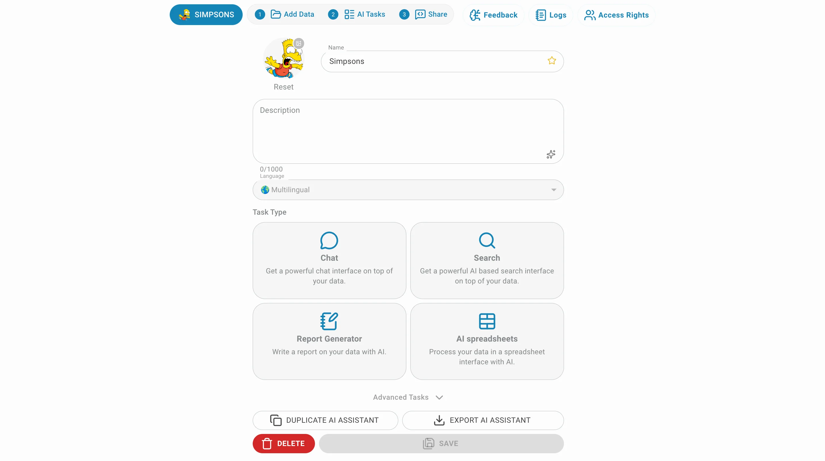 assistant settings