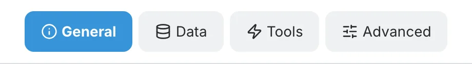 The editor tab bar with Tools and Advanced back in place