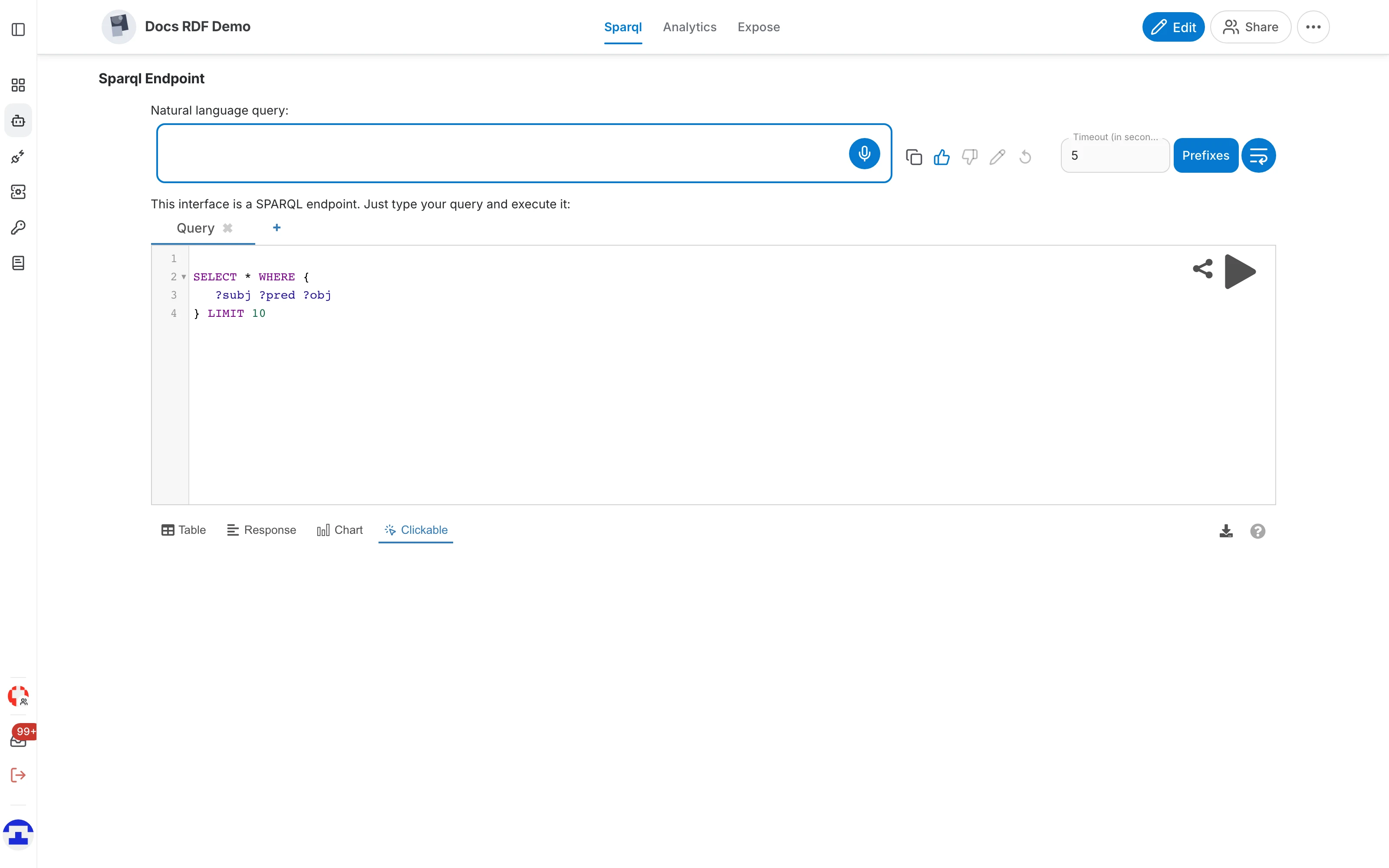 The SPARQL endpoint interface