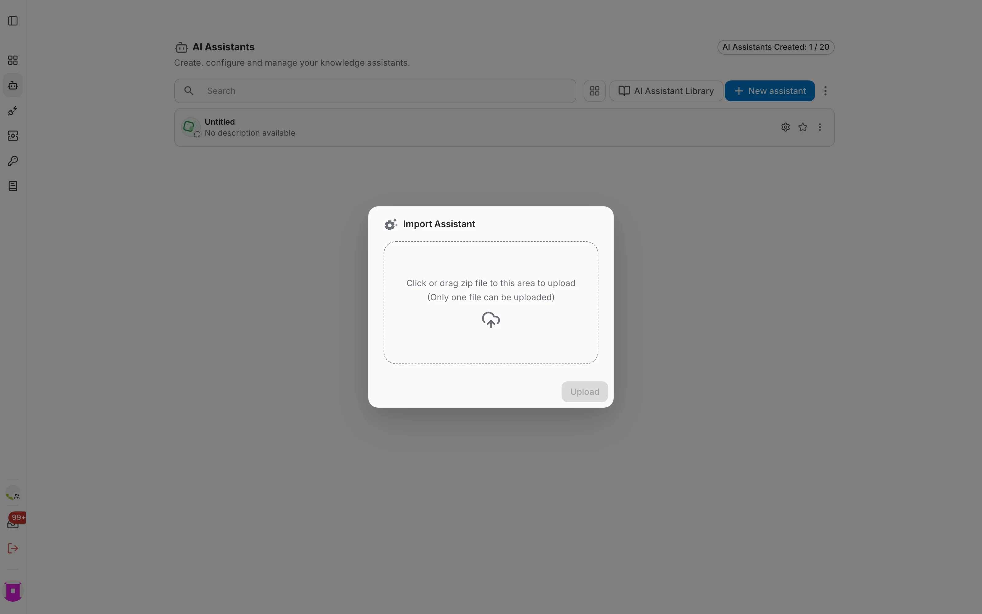 Import assistant dialog