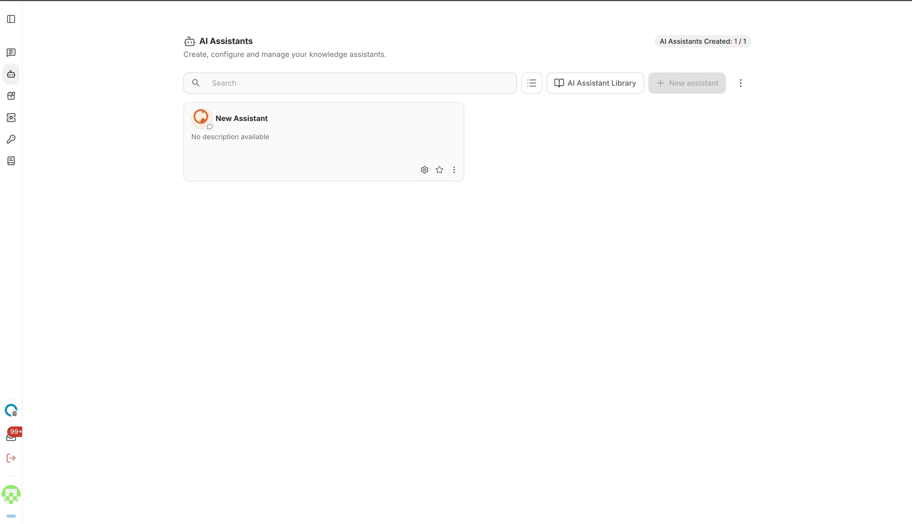 AI assistants grid view