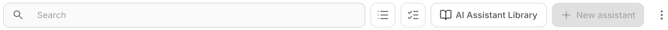 AI assistants toolbar