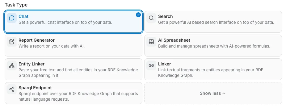 All task types shown