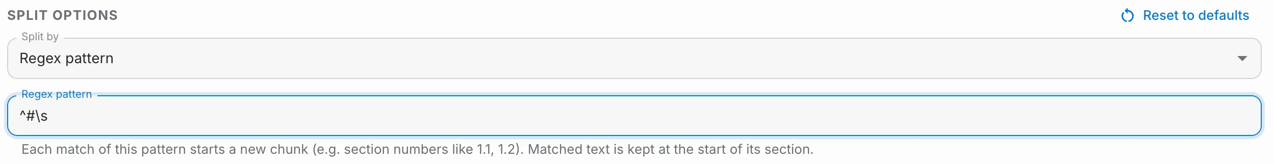 Feld Regex pattern mit dem eingegebenen Muster ^#\s