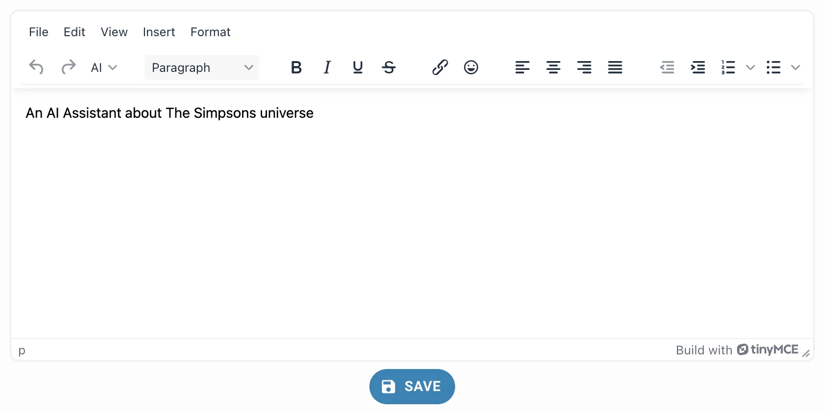 search interface